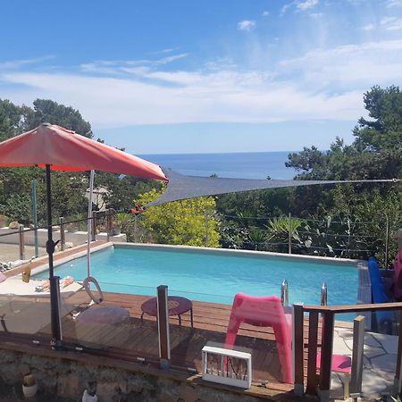 Haut De Villa Au Mont St Clair Vue Exceptionnelle Mer Et Foret Terrasses, Piscine, Petanque, Solarium Prives Sete Ngoại thất bức ảnh