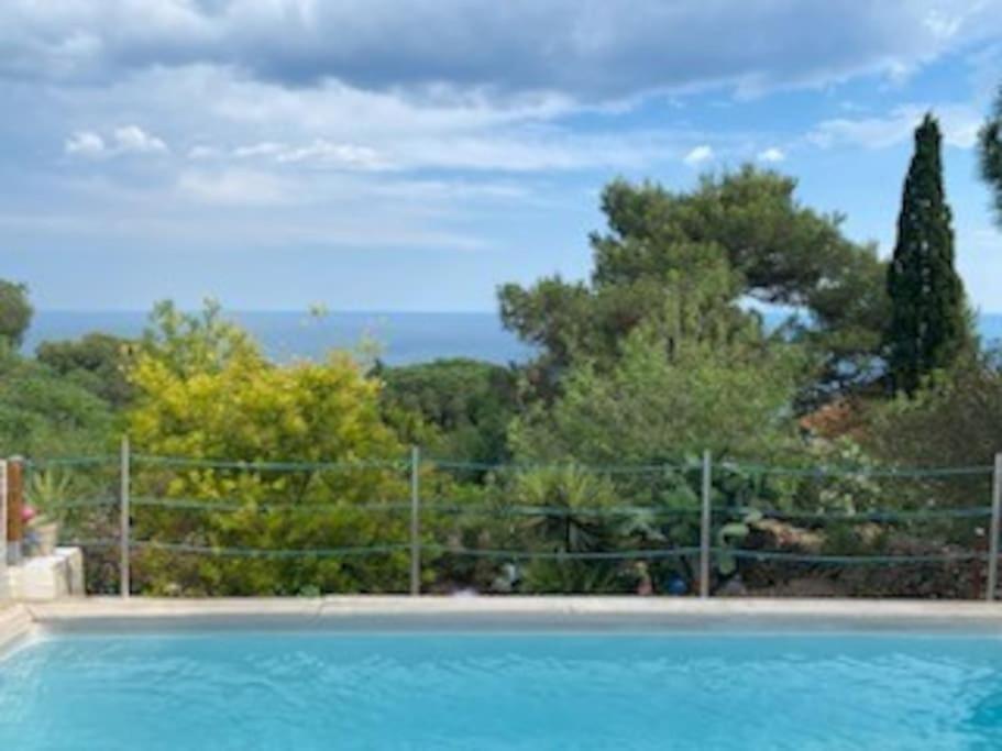 Haut De Villa Au Mont St Clair Vue Exceptionnelle Mer Et Foret Terrasses, Piscine, Petanque, Solarium Prives Sete Ngoại thất bức ảnh