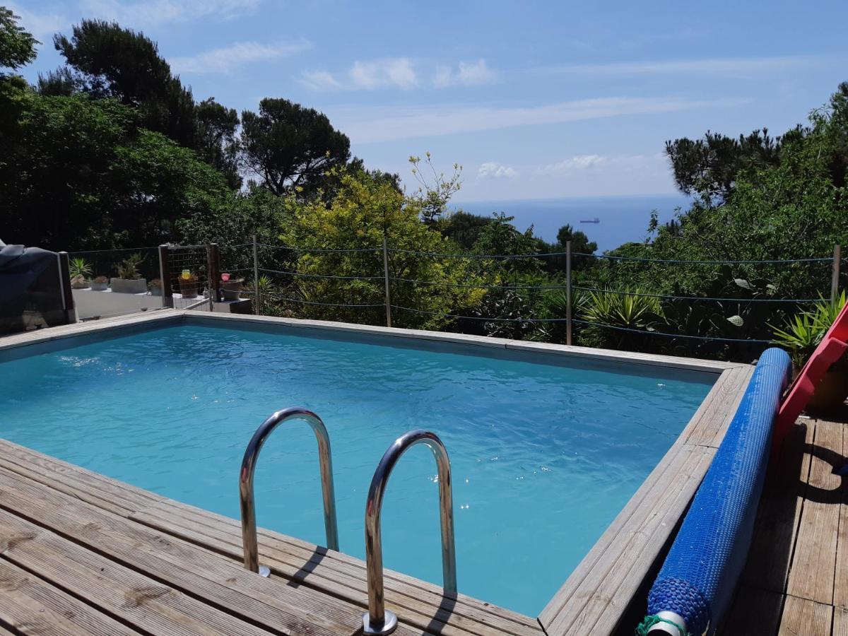 Haut De Villa Au Mont St Clair Vue Exceptionnelle Mer Et Foret Terrasses, Piscine, Petanque, Solarium Prives Sete Ngoại thất bức ảnh