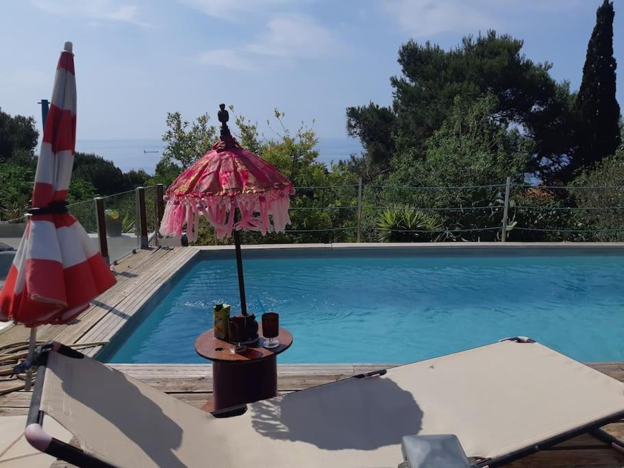 Haut De Villa Au Mont St Clair Vue Exceptionnelle Mer Et Foret Terrasses, Piscine, Petanque, Solarium Prives Sete Ngoại thất bức ảnh