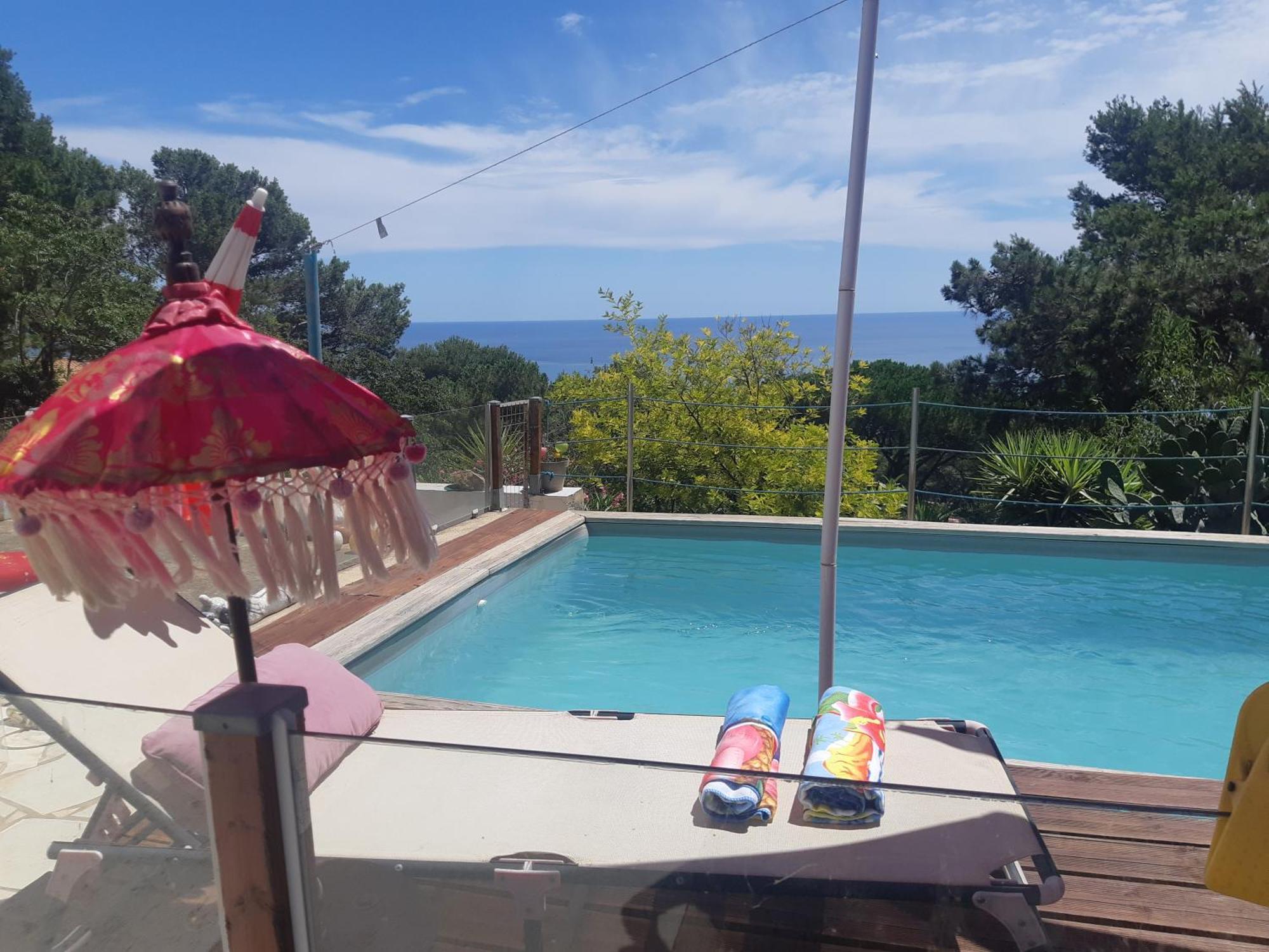 Haut De Villa Au Mont St Clair Vue Exceptionnelle Mer Et Foret Terrasses, Piscine, Petanque, Solarium Prives Sete Ngoại thất bức ảnh